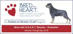  AKC Bred with H.E.A.R.T.